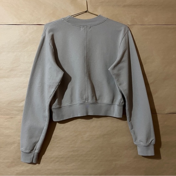 Cotton Citizen | Milan Crew Sweatshirt Cropped Mock Neck Cotton Terry Size S - Picture 7 of 11